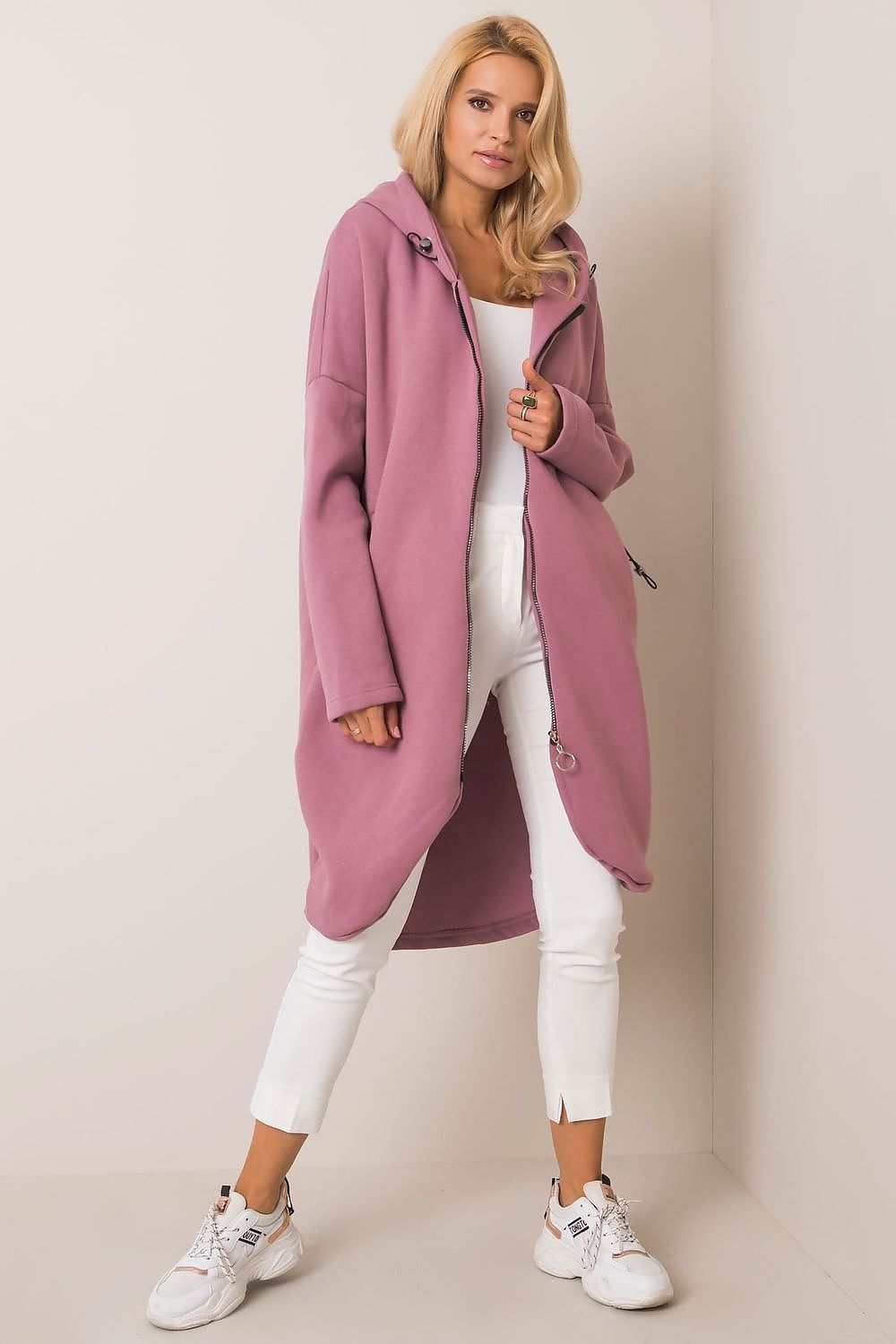   Bluza Damska Model RV-BL-4858-1.99P Dark Pink - Rue Paris 