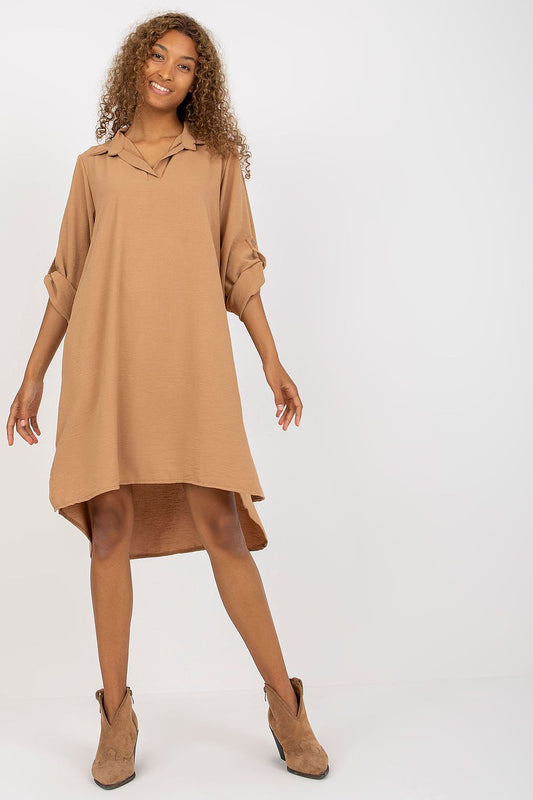  Sukienka Model DHJ-SK-16328.33 Camel - Italy Moda 