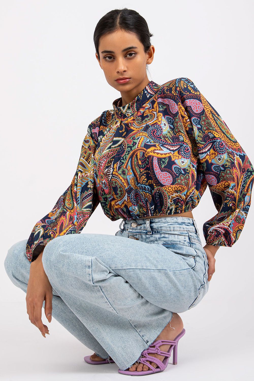  Bluzka Model DHJ-BZ-15170.39 Navy - Italy Moda 