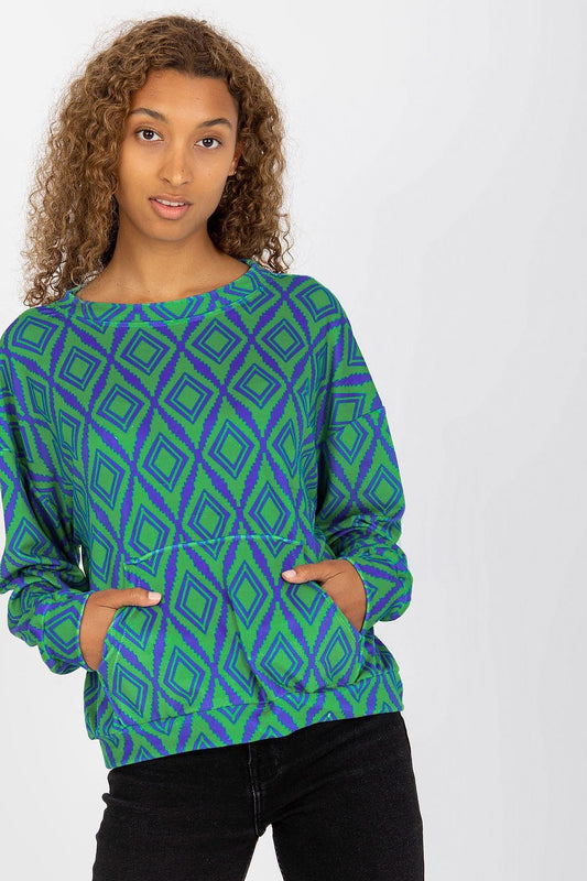   Bluza Damska Model RV-BL-8188.50 Green - Rue Paris 
