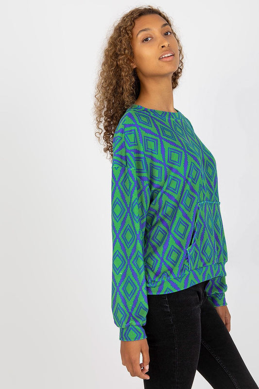   Bluza Damska Model RV-BL-8188.50 Green - Rue Paris 