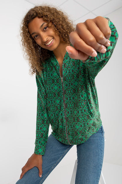   Bluza Damska Model RV-BL-8185.86 Green - Rue Paris 