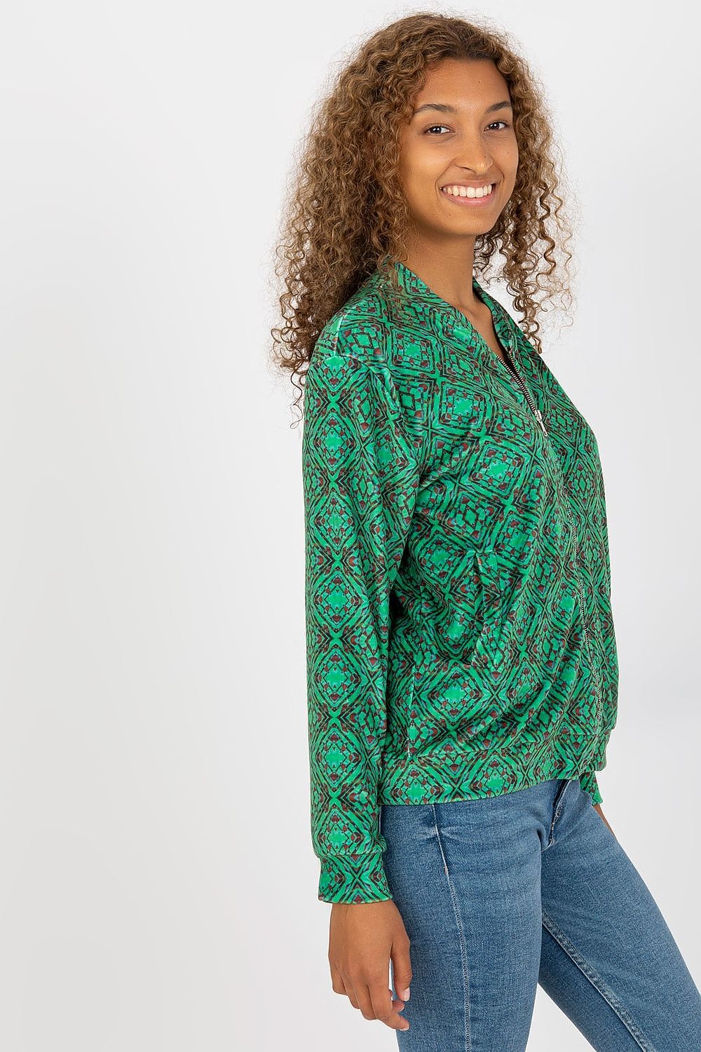   Bluza Damska Model RV-BL-8185.86 Green - Rue Paris 