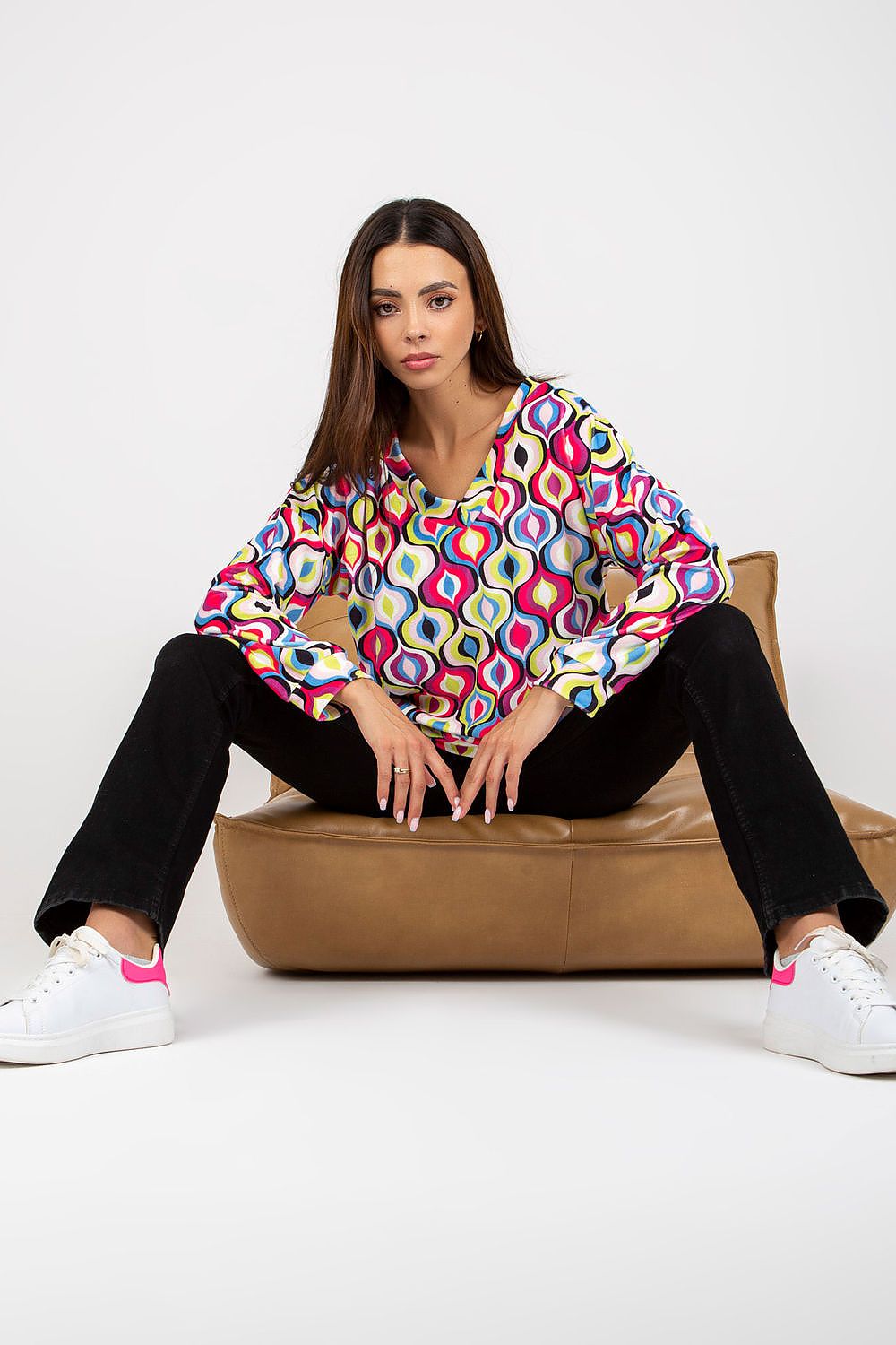   Bluza Damska Model RV-BL-8186.14X Pink - Rue Paris 
