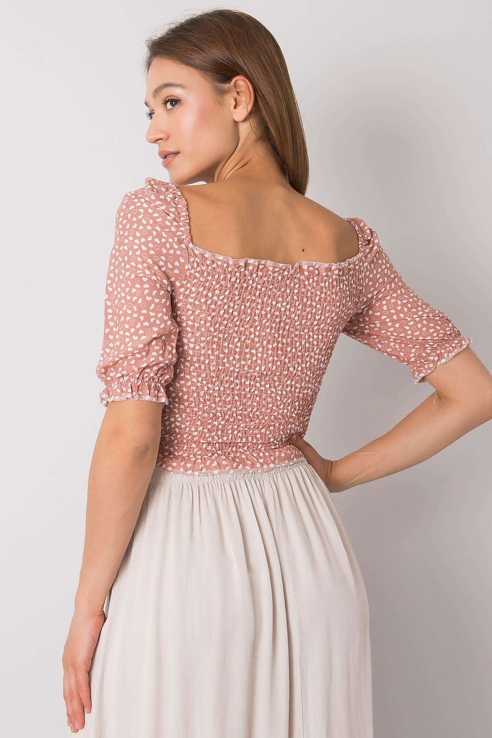   Bluzka Model RO-BZ-2516-6.79P Dark Pink - Rue Paris 
