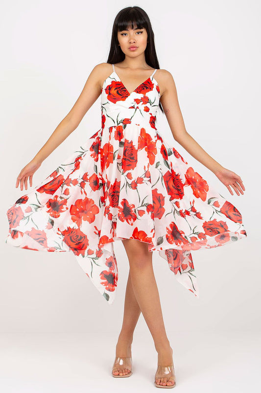  Sukienka Model DHJ-SK-15952-1.24X White/Red - Italy Moda 