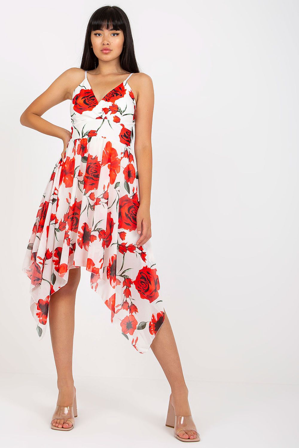  Sukienka Model DHJ-SK-15952-1.24X White/Red - Italy Moda 