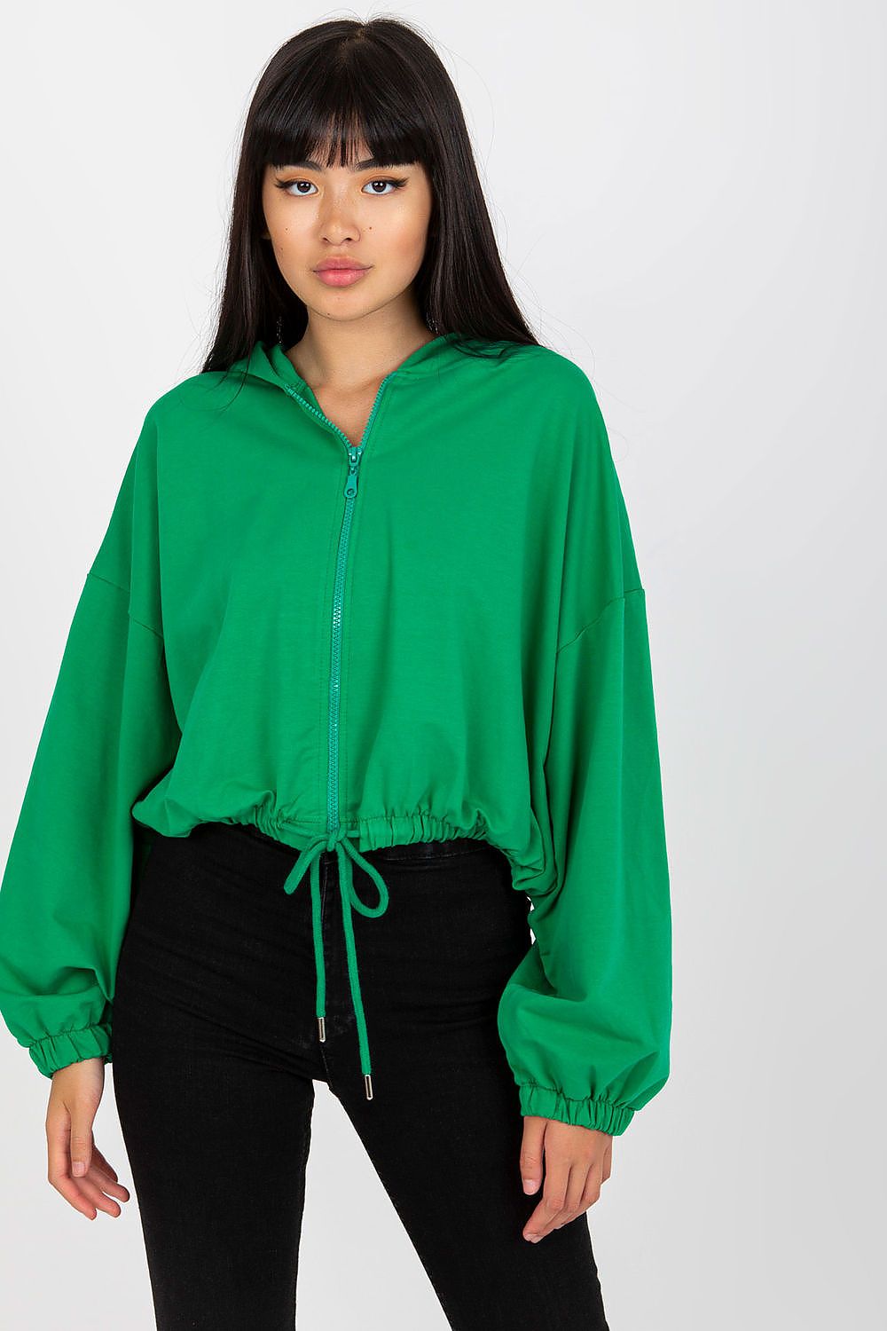   Bluza Damska Model RV-BL-8081.36P Green - Rue Paris 
