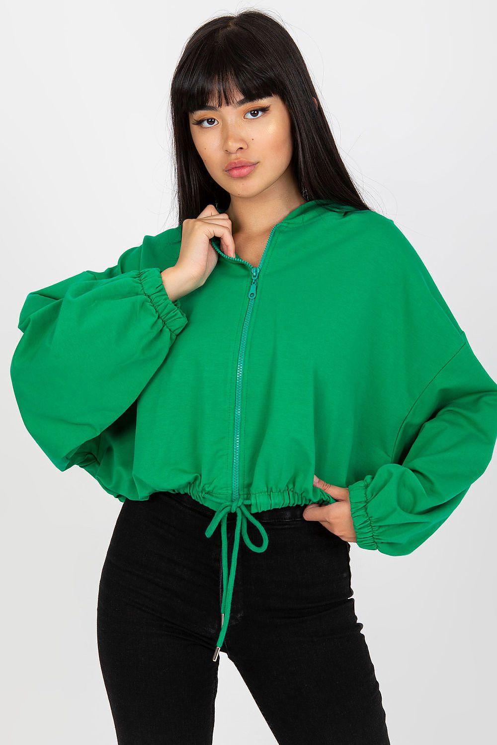   Bluza Damska Model RV-BL-8081.36P Green - Rue Paris 