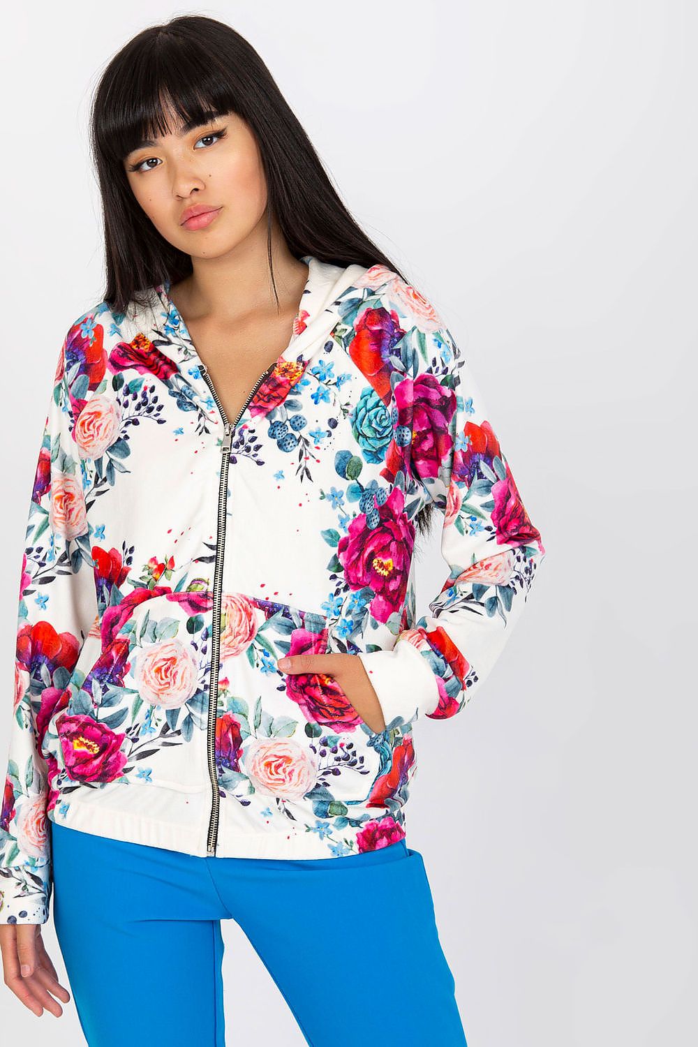   Bluza Damska Model RV-BL-8143.83P White/Red - Rue Paris 