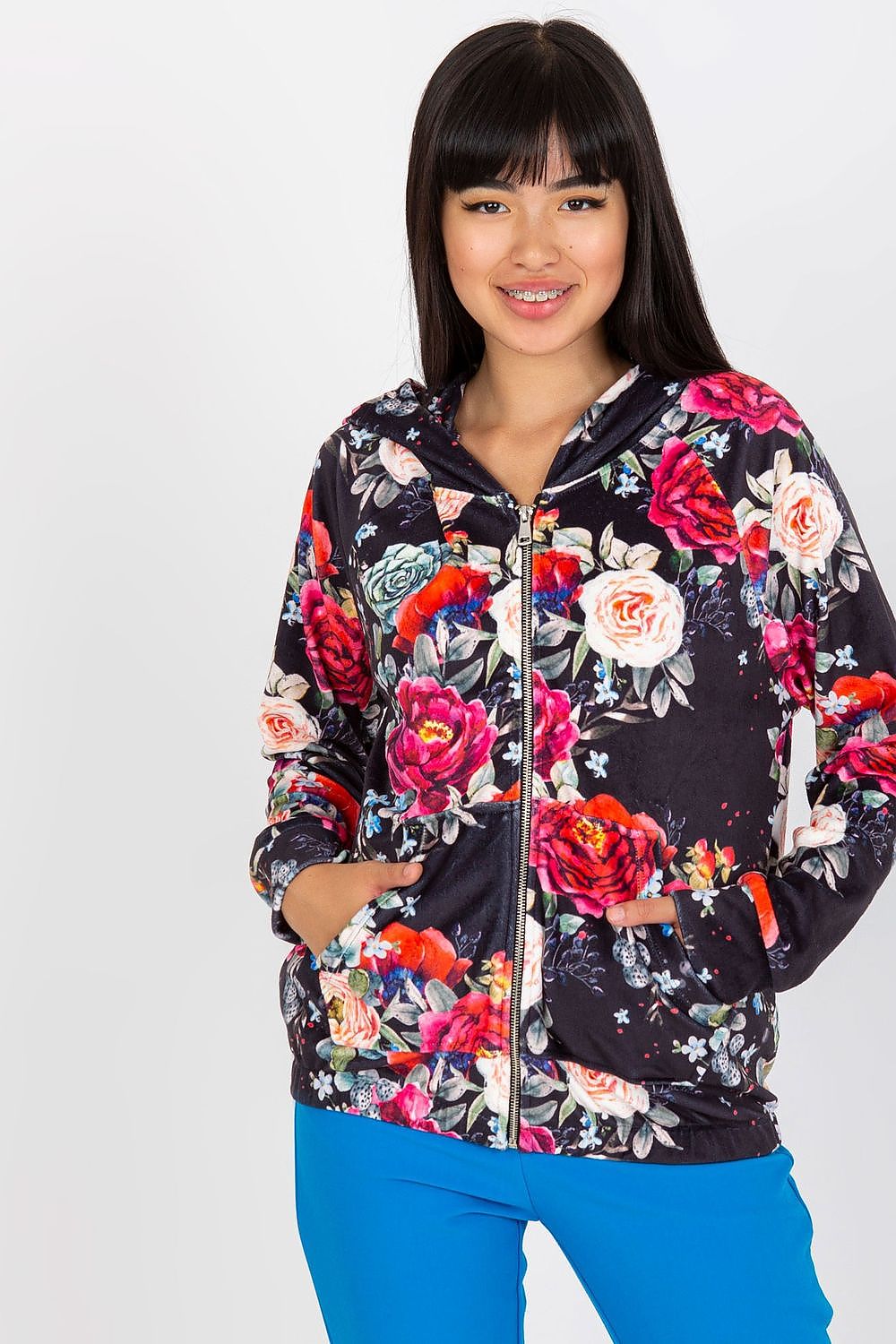  Bluza Damska Model RV-BL-8143.83P Black/Red - Rue Paris 