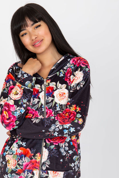   Bluza Damska Model RV-BL-8143.83P Black/Red - Rue Paris 