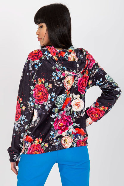   Bluza Damska Model RV-BL-8143.83P Black/Red - Rue Paris 