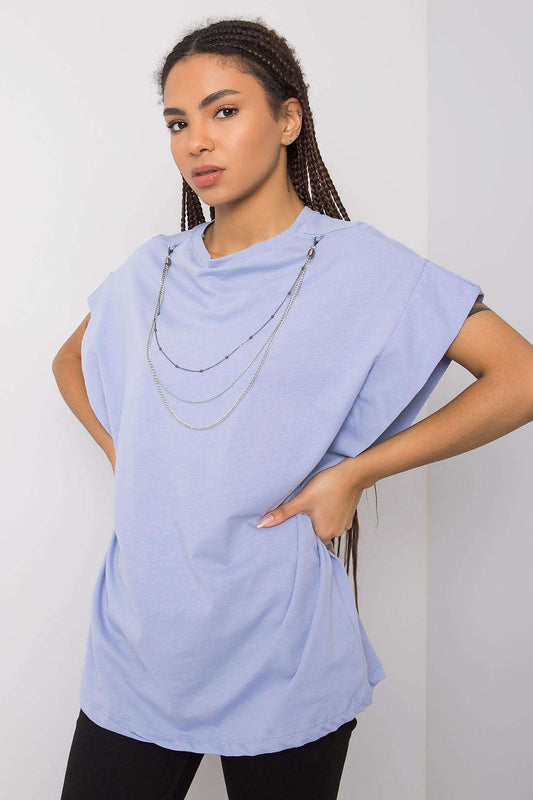   Bluzka Model 157-TS-4170.81 Light Blue - Rue Paris 
