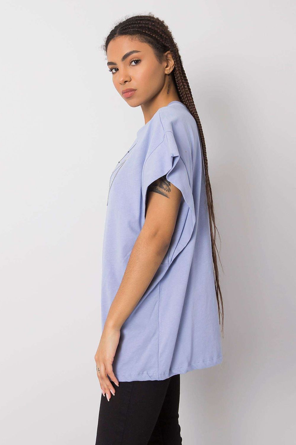   Bluzka Model 157-TS-4170.81 Light Blue - Rue Paris 