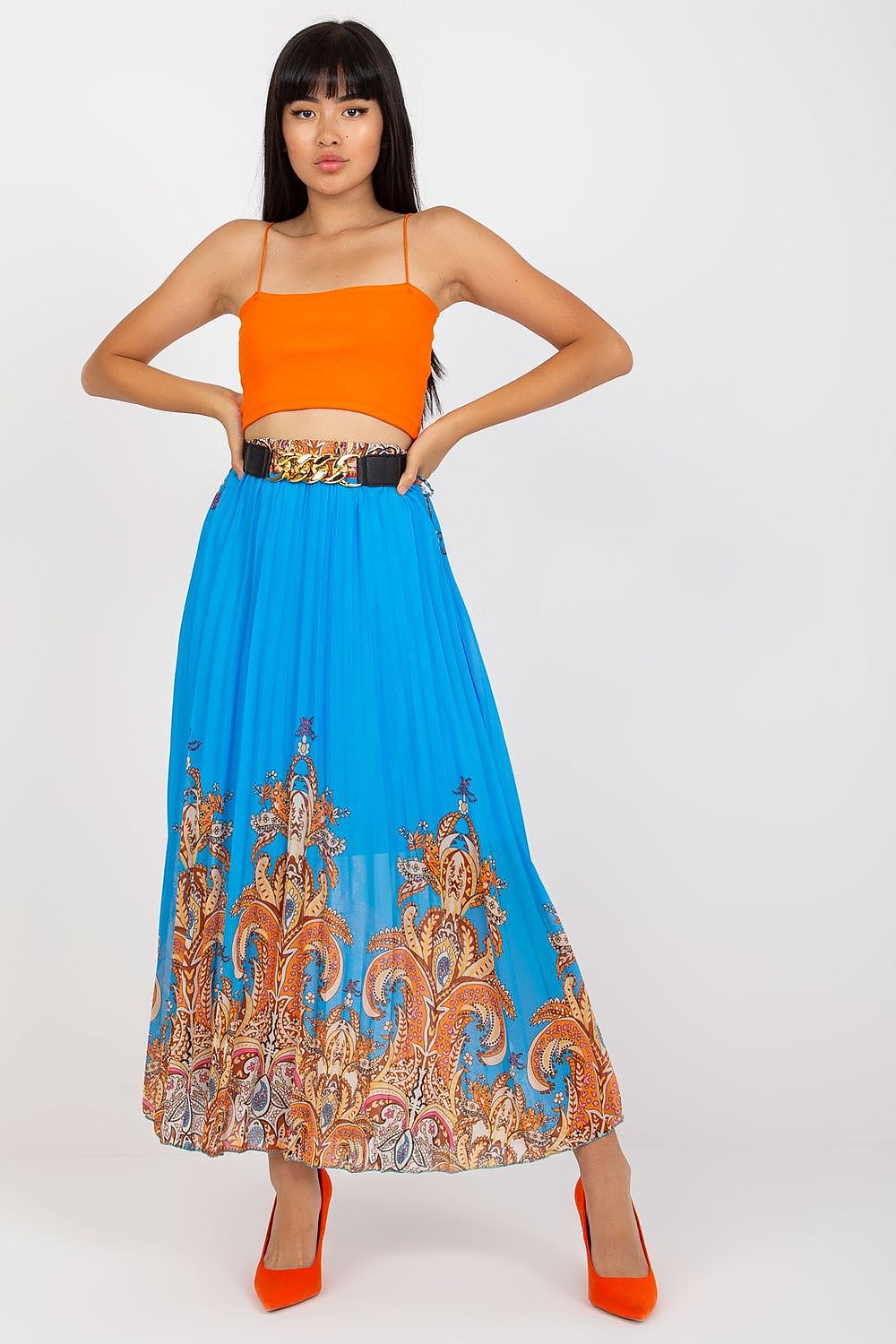  Spódnica Model DHJ-SD-10620B.43 Blue - Italy Moda 