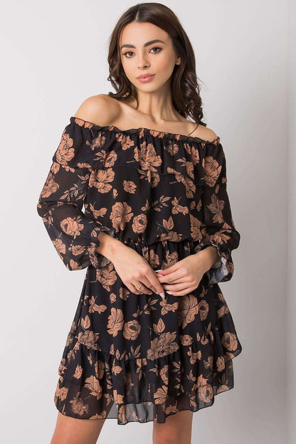  Sukienka Model DHJ-SK-15015.56P Camel - Italy Moda 