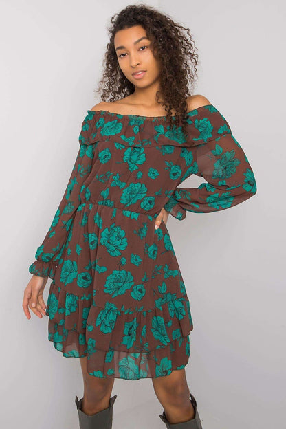  Sukienka Model DHJ-SK-15015.56P Brown - Italy Moda 