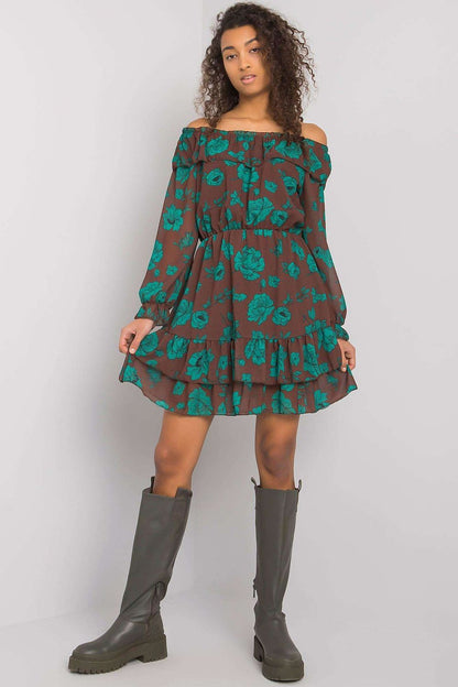  Sukienka Model DHJ-SK-15015.56P Brown - Italy Moda 