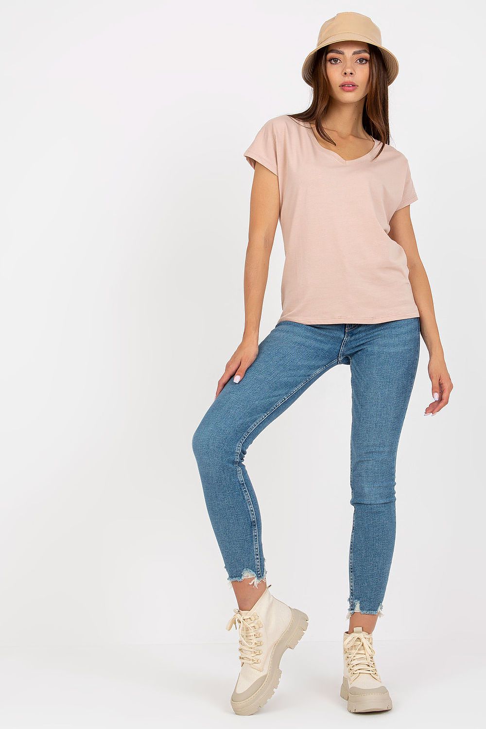   T-shirt Damski Model B-014.43 Beige - BFG 