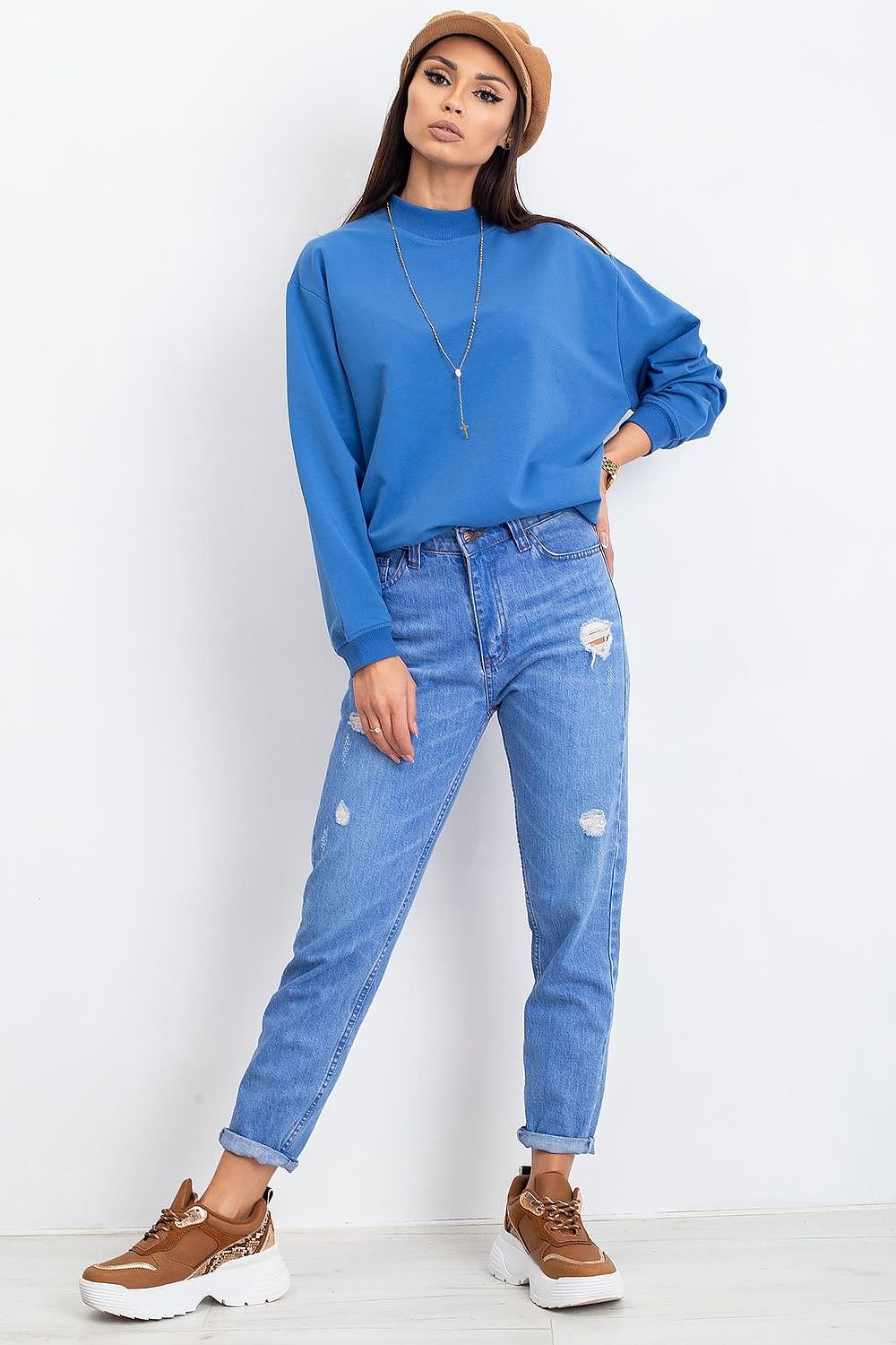   Bluza Damska Model RV-BL-5185.73P Dark Blue - BFG 
