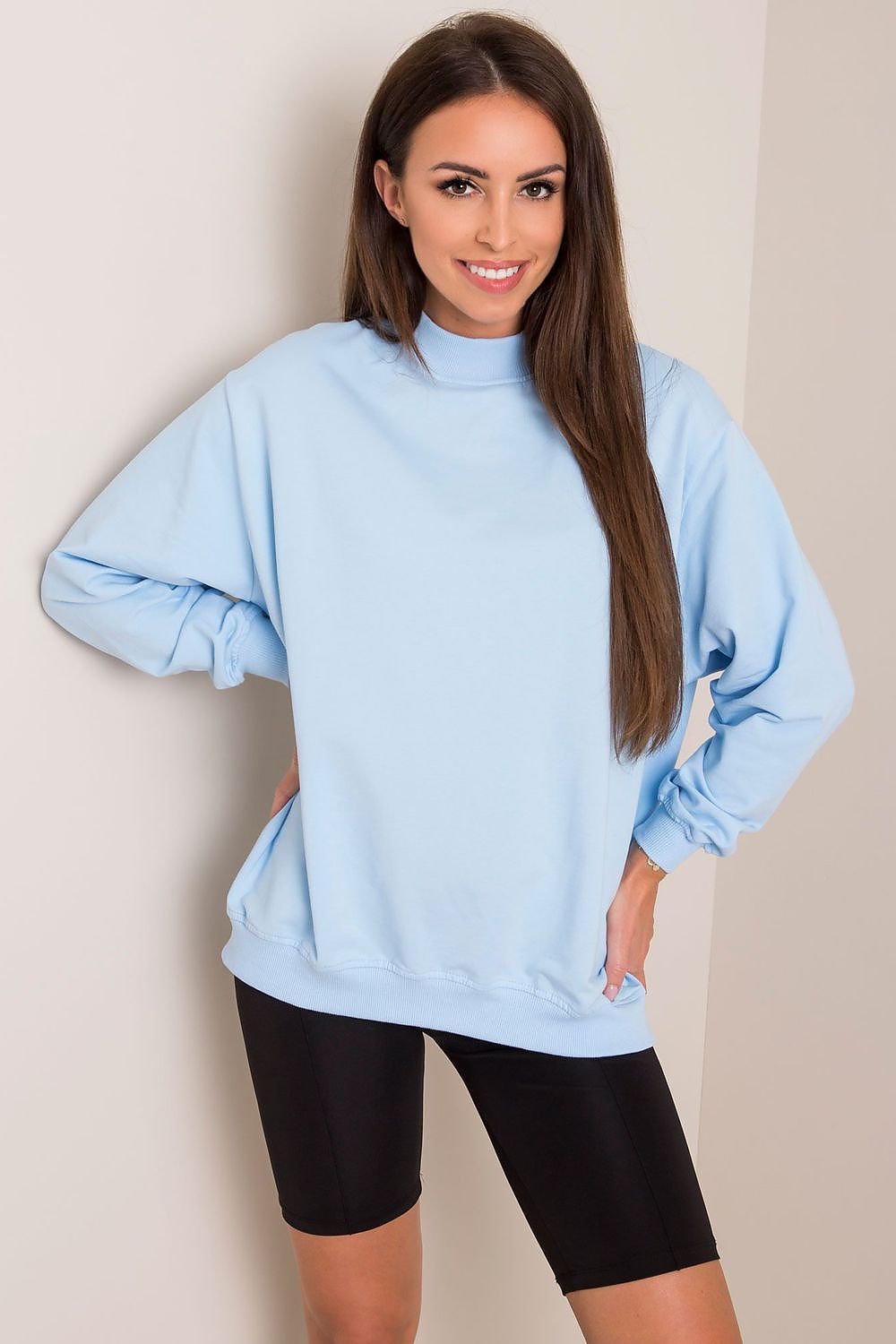   Bluza Damska Model RV-BL-5185.84P Light Blue - BFG 