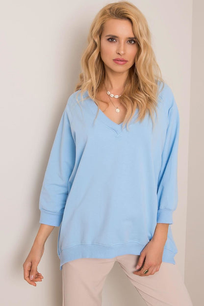   Bluza Damska Model RV-BL-5676.09 Light Blue - Rue Paris 