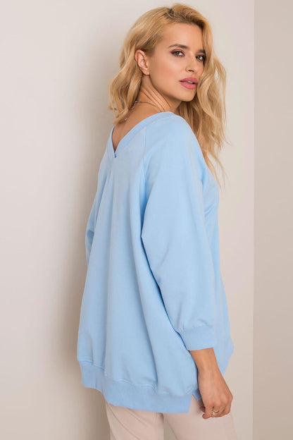   Bluza Damska Model RV-BL-5676.09 Light Blue - Rue Paris 