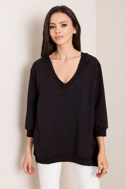   Bluza Damska Model RV-BL-5676.09 Black - Rue Paris 