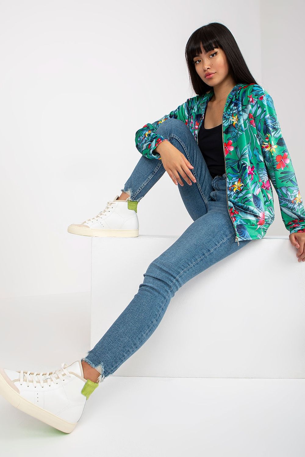   Bluza Damska Model RV-BL-8120.69P Green - Rue Paris 