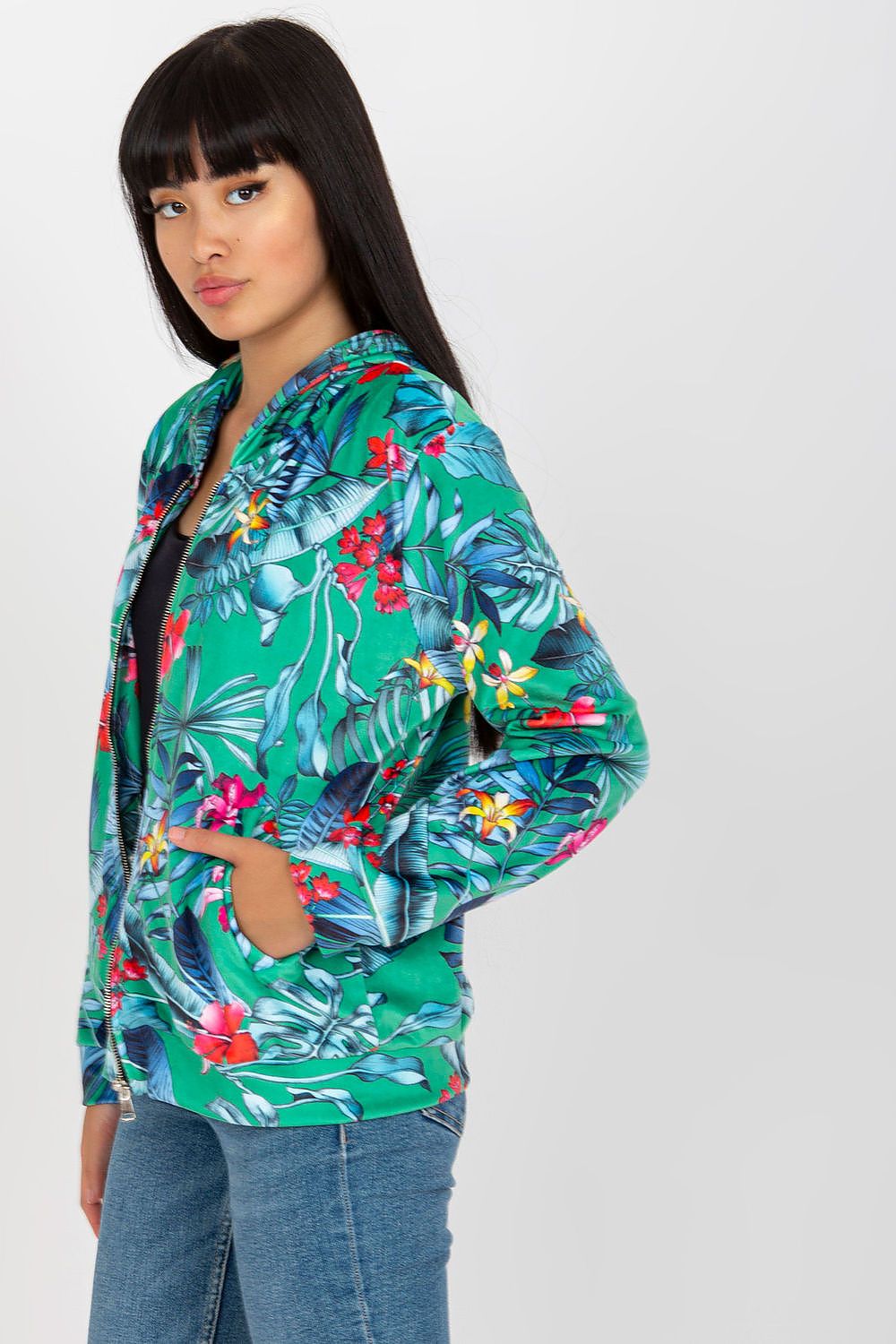   Bluza Damska Model RV-BL-8120.69P Green - Rue Paris 