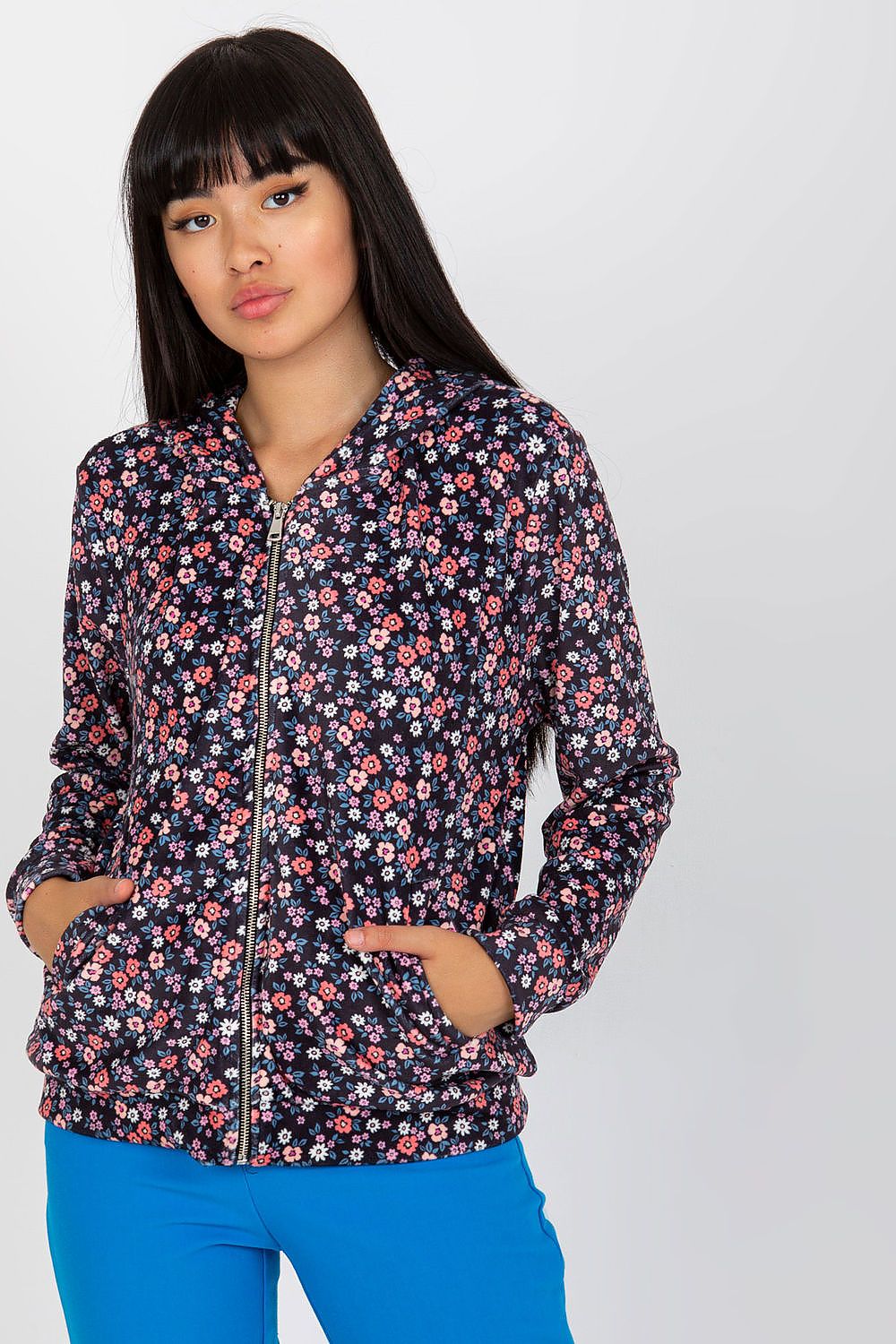   Bluza Damska Model RV-BL-8121.29 Navy - Rue Paris 