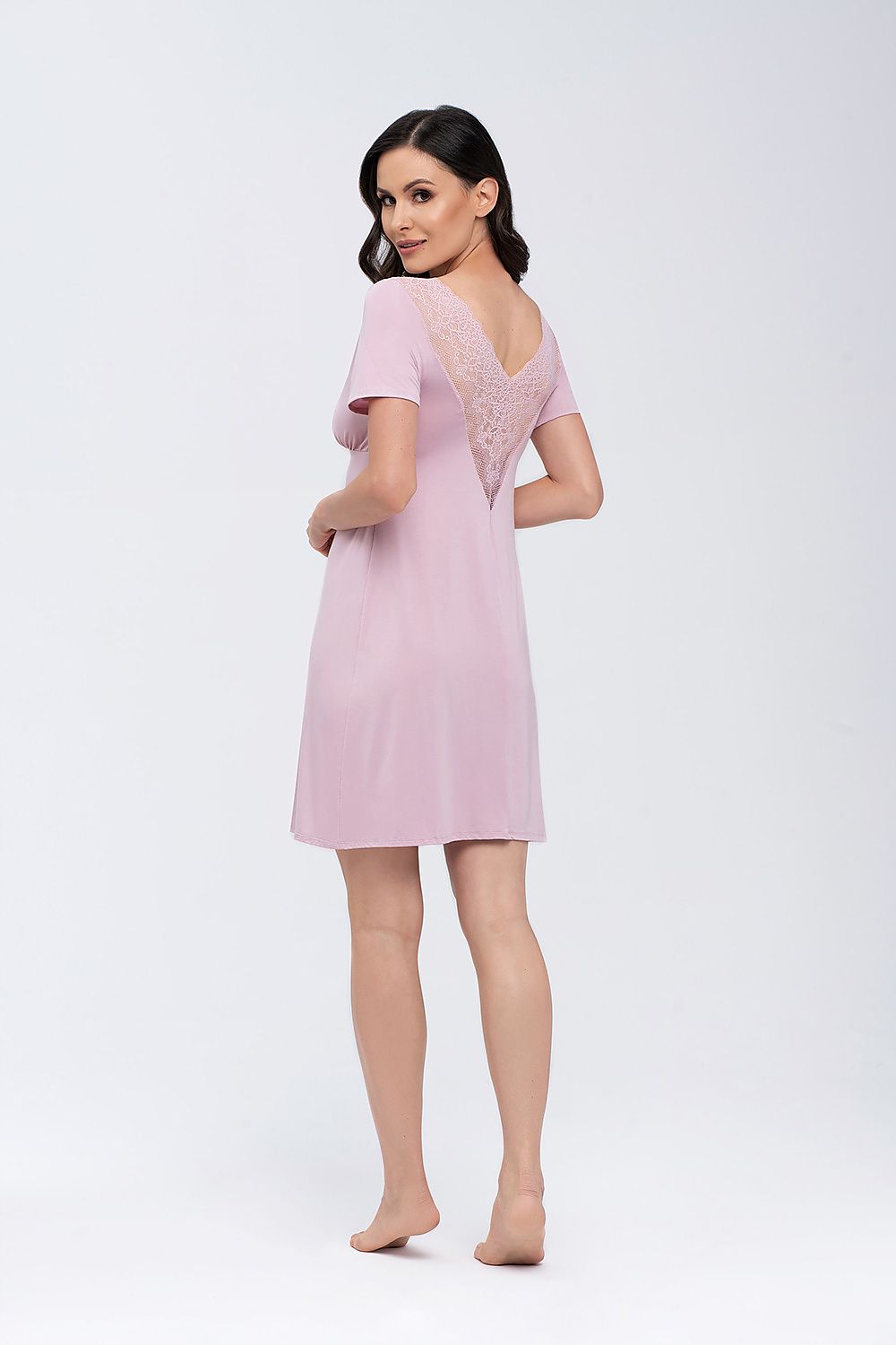  Koszulka nocna Koszula Nocna Model Simone Pink - Babella 