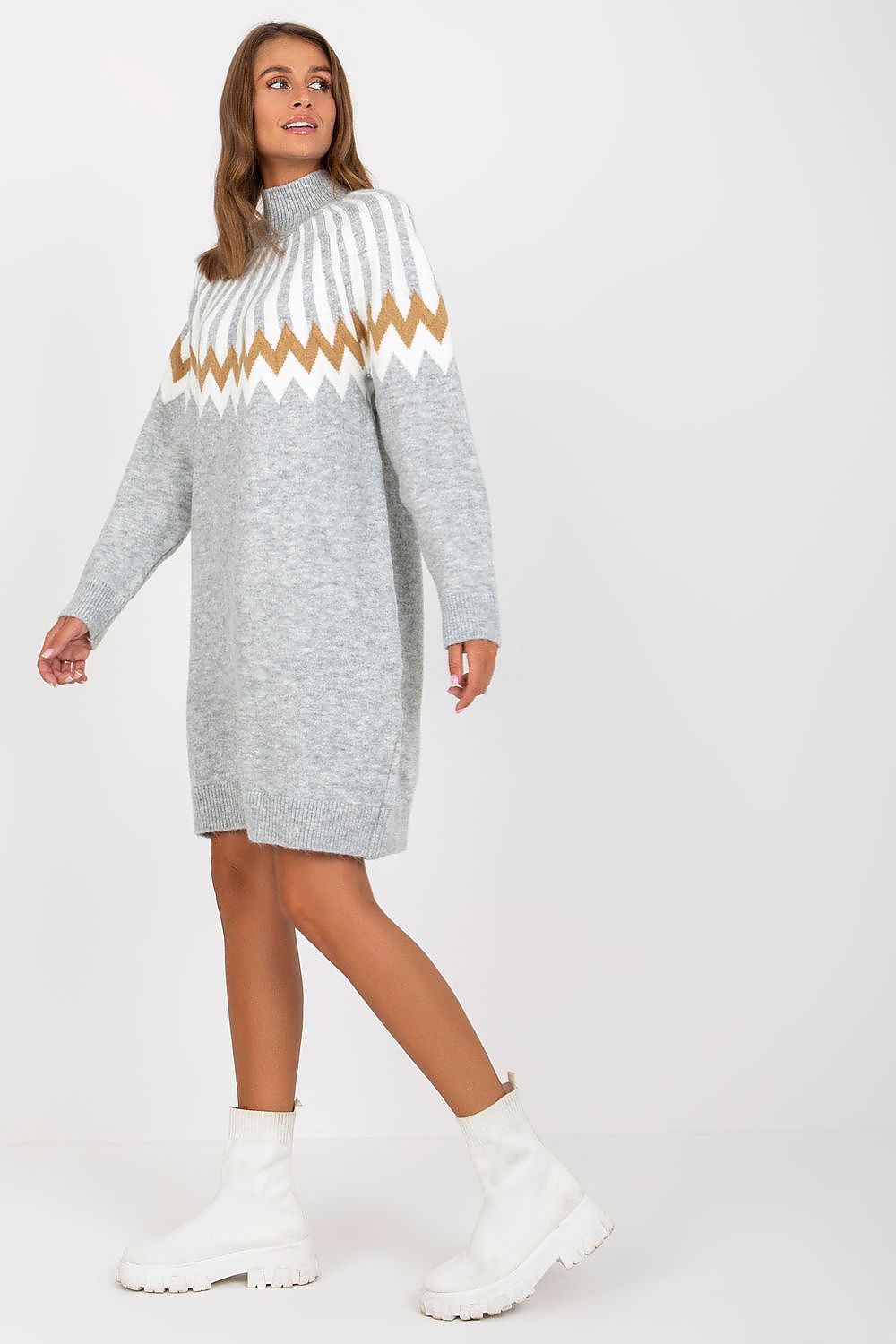  Sukienka Model LC-SK-0098.37X Grey - Rue Paris 