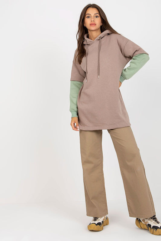   Bluza Damska Model RV-BL-8232.27X Dark Beige - Rue Paris 