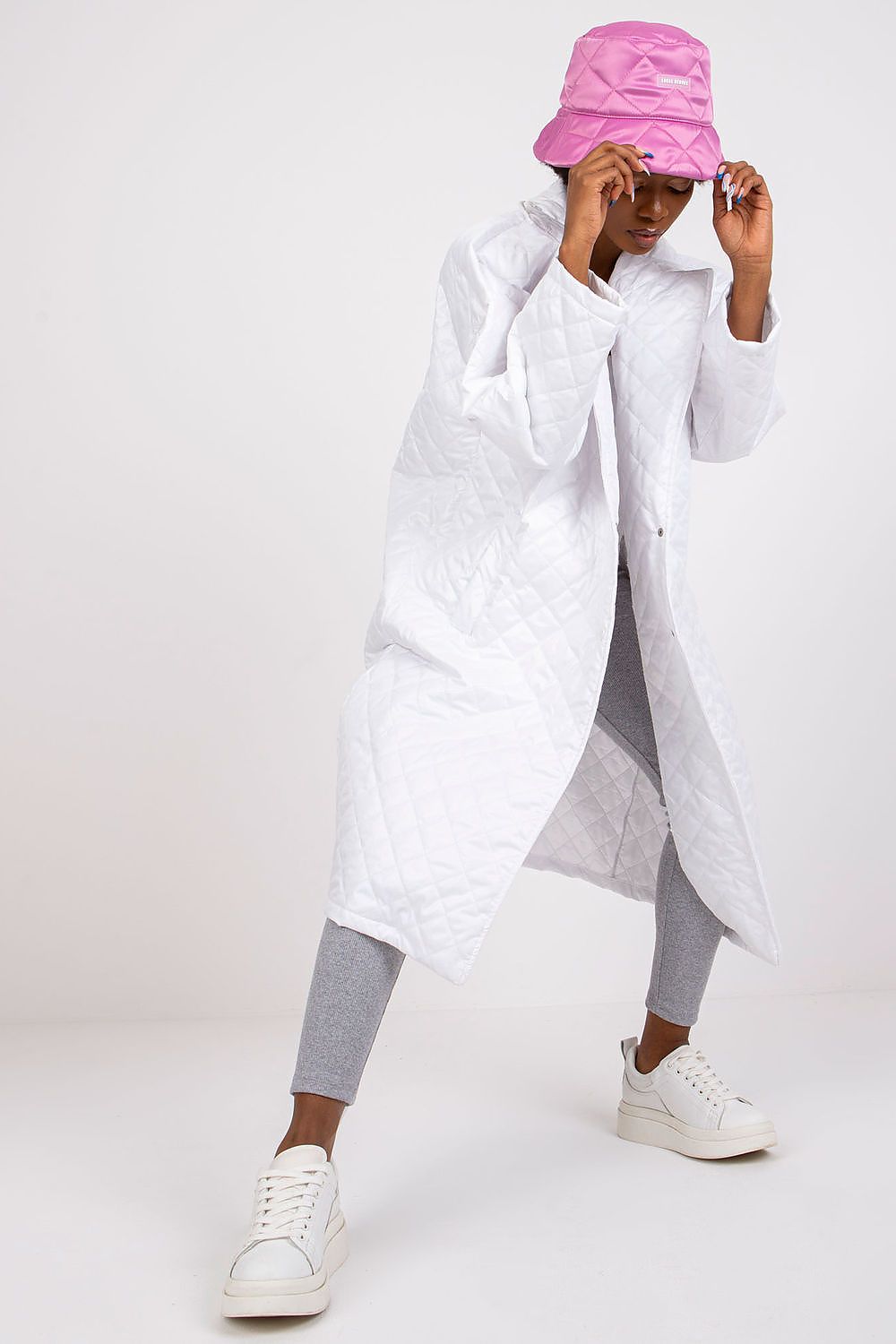  Płaszcz Damski Model EM-PL-655.91 White - Ex Moda 