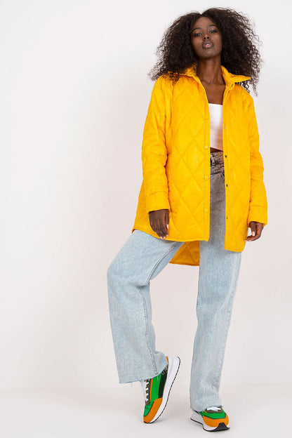   Kurtka Damska Model RV-KR-003.00P Dark Yellow - Rue Paris 