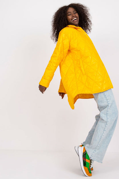   Kurtka Damska Model RV-KR-003.00P Dark Yellow - Rue Paris 