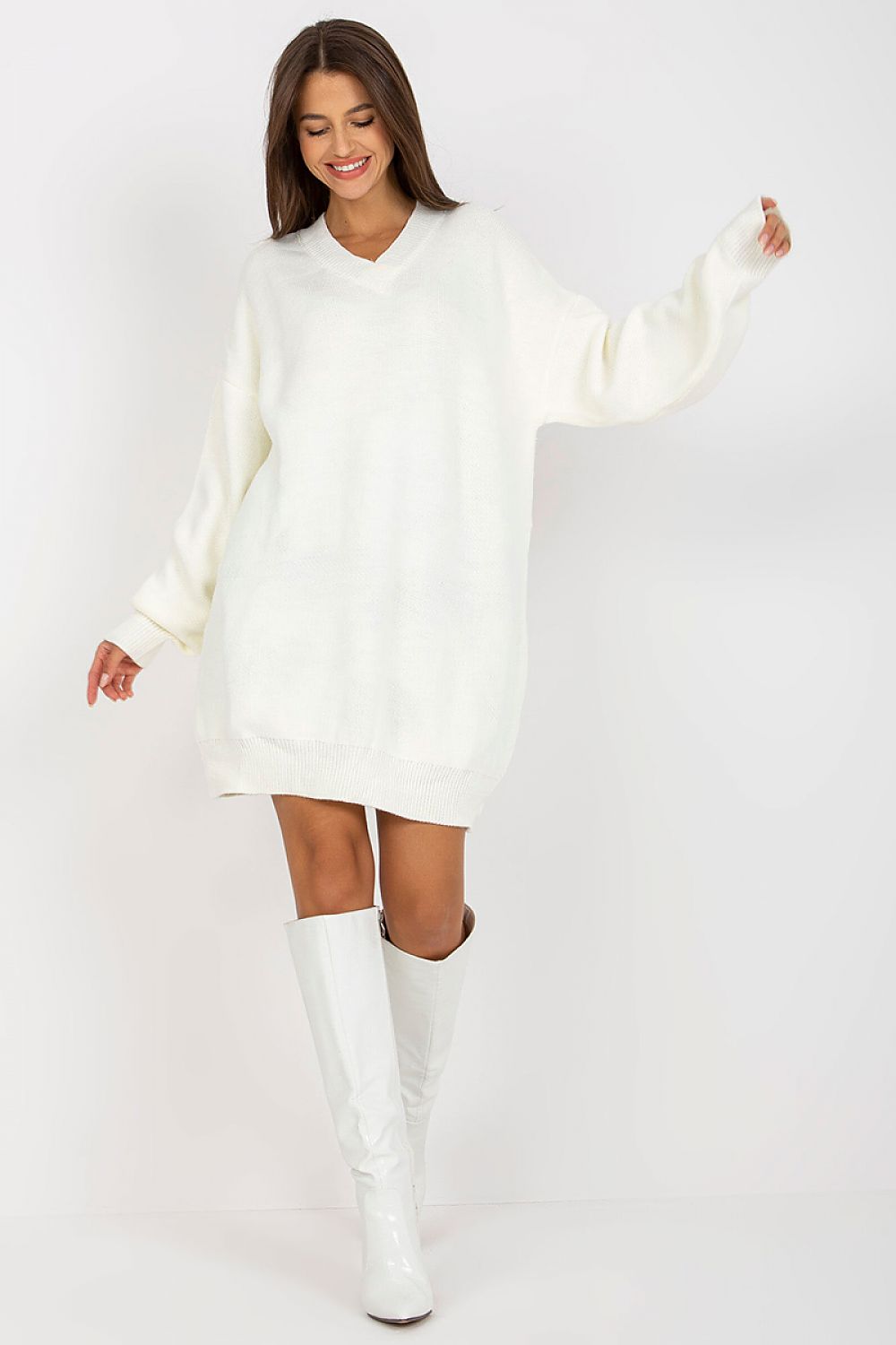 Sukienka Model LC-SW-0341.38P Ecru - Rue Paris 