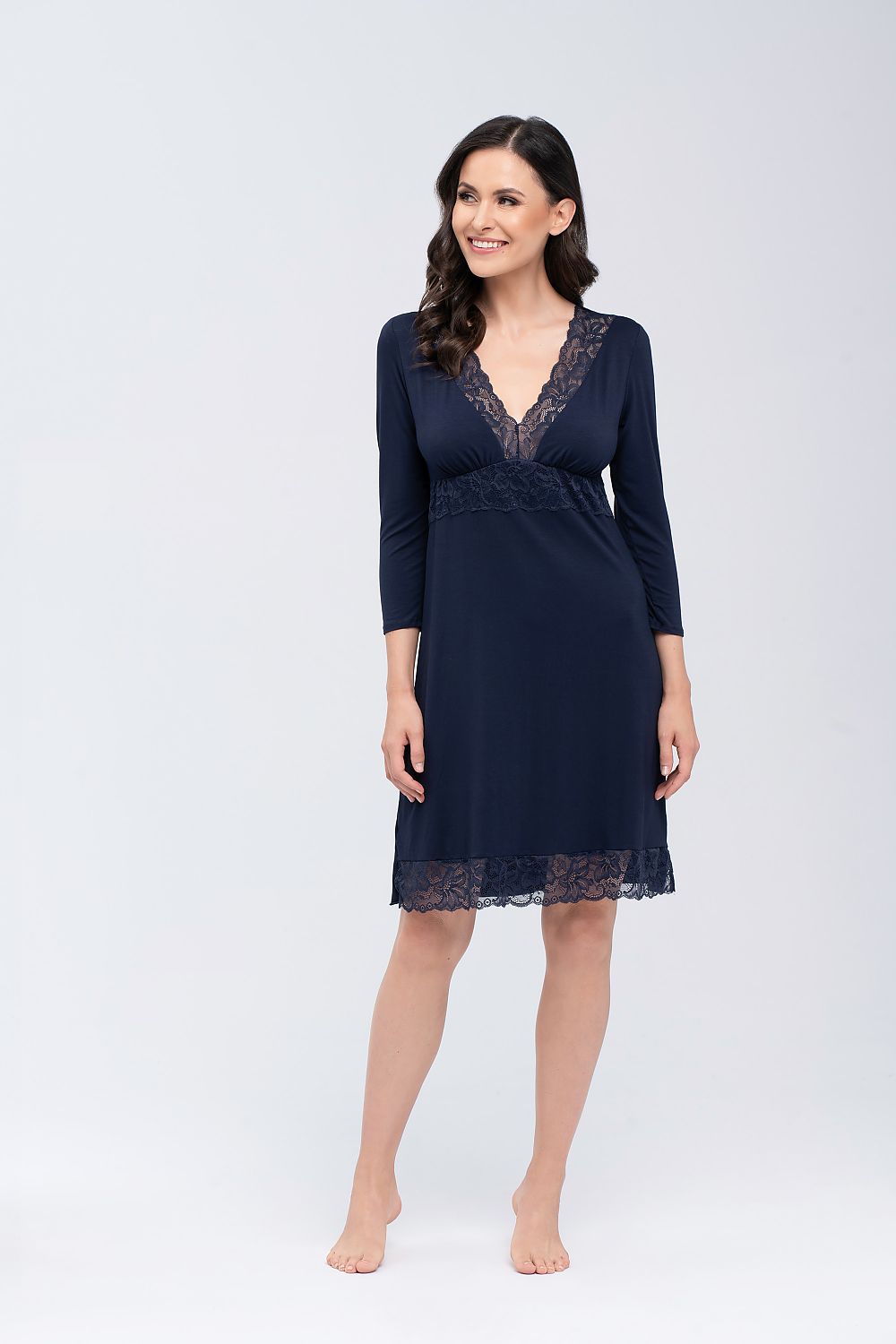  Koszulka nocna Koszula Nocna Model Thelma Navy - Babella 
