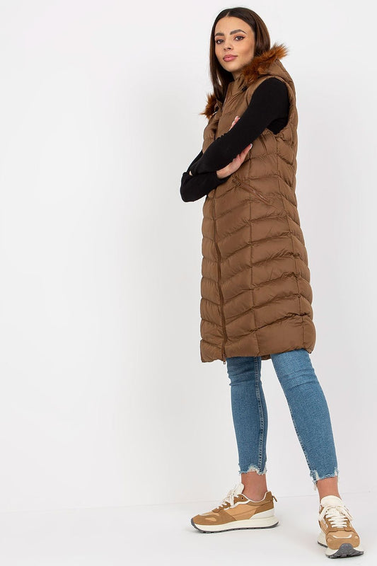   Kamizelka Model RV-KZ-008.00P Brown - Rue Paris 