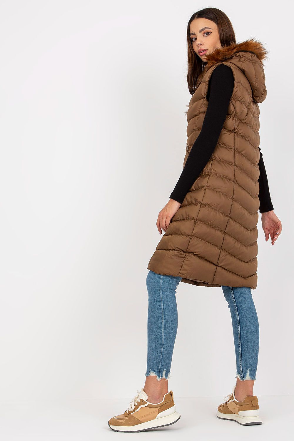   Kamizelka Model RV-KZ-008.00P Brown - Rue Paris 