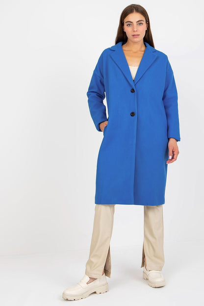   Płaszcz Damski Model TW-PL-BI-7298-1.15 Dark Blue - Och Bella 