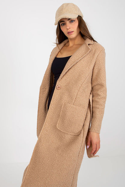   Płaszcz Damski Model TW-PL-BI-5220.63 Beige - Och Bella 