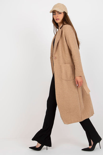   Płaszcz Damski Model TW-PL-BI-5220.63 Beige - Och Bella 
