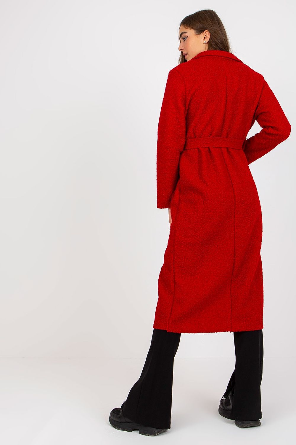  Płaszcz Damski Model TW-PL-BI-5220.63 Dark Red - Och Bella 