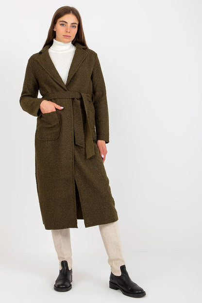   Płaszcz Damski Model TW-PL-BI-5220.63 Khaki - Och Bella 