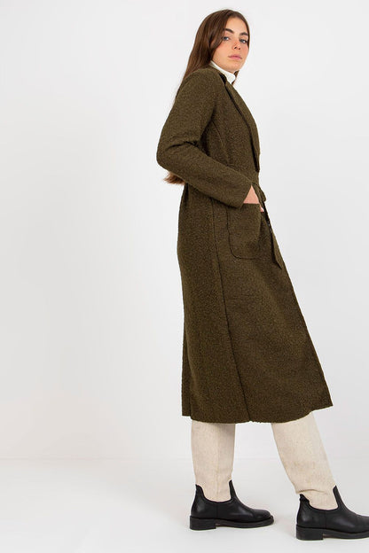   Płaszcz Damski Model TW-PL-BI-5220.63 Khaki - Och Bella 