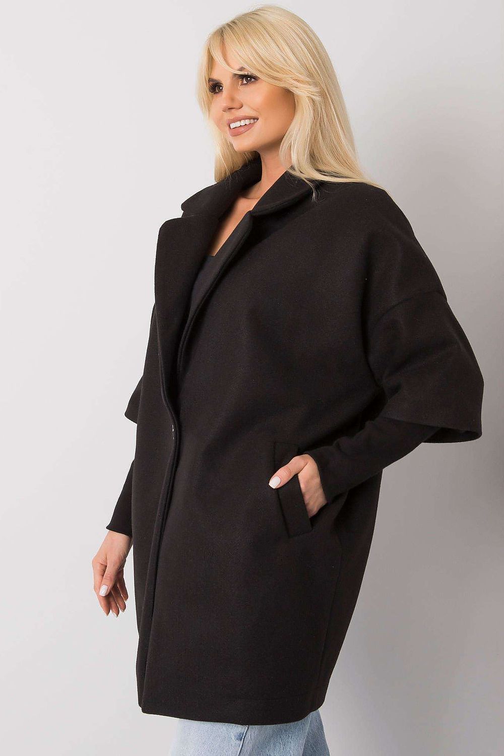   Płaszcz Damski Model CHA-PL-0409.30X Black - Rue Paris 