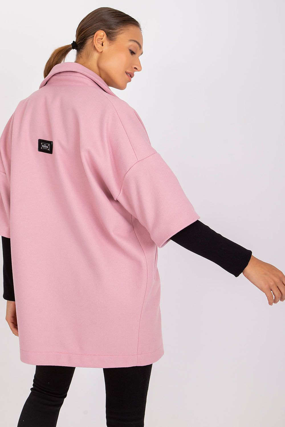   Płaszcz Damski Model CHA-PL-0409.30X Light Pink - Rue Paris 
